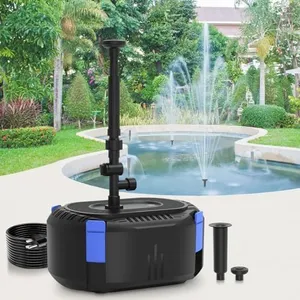 AquaMiracle All-in-One Fountain Kit with 3 Spray Patterns, Koi Pond Filters for Outdoor Ponds 500-750 Gal, 850GPH Pond Fountain Pump for Garden, Water Feature, Bird Baths