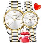 OLEVS Couple Watch Valentines Matching Watches His and Her Couple Set Wrist Watch Men and Women Lovers Wedding Romantic Gifts Set of 2