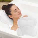 Bathtub Pillow 4D Waterproof Bath Pillows for Head and Neck Rest Air Mesh Bath Cushion with Non-Slip with Suction Cups Luxury Bath Accessories