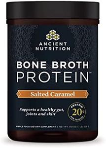 Bone Broth Protein Powder by Ancient Nutrition, Salted Caramel, 19g Protein per Serving, Beef, Supports Healthy Skin, Gut Health, Joint Supplement, Gluten Free, Paleo and Keto Friendly, 20 Servings