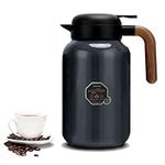 Thermal Coffee Carafe,2.0 Litre 304 Stainless Steel Vacuum Insulated Coffee Pot,Tea Hot and Cold Drinks，Suitable for Home or Travel