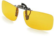 USJONES Polarized Clip-on Square Sunglasses Attachment Sunglasses UV Protection Sunlight Anti-Glare Driving Glasses (Yellow) (Medium)- Pack of 1