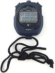 JZK Professional Digital Sport Stopwatch Timer, 2 Rows 10 Memory, Countdown Alarm, battery + hang rope, PC2810