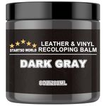 STARTSO WORLD Leather-Recoloring-Balm-Repair-Cream-Kit for Restoration Dark Gray Couches, Sofa, Furniture Color Dye Restorer - 8OZ