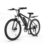 Upgrades M10S Electric Bike, 26" Adults Ebike with 561WH Removable Battery, 32KM/H Max 112KM PAS Range Electric Mountain Bike with 7-Speed, Front Fork Suspensions for Trail City Commuting