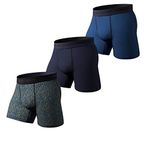 Pair of Thieves Super Fit Men’s Solid Boxer Briefs, 3 Pack Underwear, AMZ Exclusive Navy