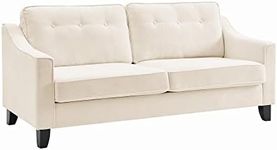 Cherry Tree Furniture Harper Slope Arm Woven Fabric Sofa (Beige, 3-Seater)