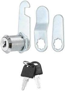 PATIKIL 1" Cam Lock with Keys, Zinc Alloy Keyed Different Cabinet Cam Lock Set RV Storage Lock for File Drawer Mailbox Toolbox, Silver Tone