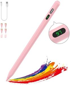 MoKo Stylus Pens for Touch Screens, Fast Charge Stylus Pen for Apple iPad/iPhone/Samsung/Lenovo/iOS/Android Tablets&Smart Phone Universal Stylus Capacitive Screen Pencil with Power Display, Pink