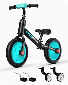 Eilsorrn 3 in 1 Balance Bike Toddlers Training Bicycle for Kids 2-5 Years Girls Boys Riding Tricycles Bike with Training Wheels and Detachable Pedal for Indoor Outdoor Thanksgiving Christmas (Blue)