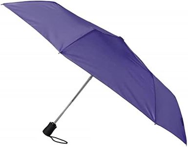 Lewis N. Clark Travel Umbrella: Windproof & Water Repellent Fabric, Automatic Open Close &, Purple, One Size, Windproof & Water Repellent Fabric, Automatic Open Close &