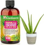 Premium Liquid Aloe Vera Plant Fertilizer - 3-1-2 Concentrate for Indoor Plants and Flowers by Gardenera | Organic Plant Food for Aloe Vera Plants - 8oz