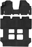 OEDRO Floor Mats Fit for 2011-2017 Honda Odyssey, 3 Row Liners Set Black, All-Weather Includes Car Floor Liners 1st and 2nd 3rd Row Full Set