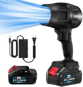 Saker Cordless Leaf Blower Portable Dust Cleaner Handheld Turbo Jet Blower 180000 RPM with Adjustable Speed for Father's Day Patio Cleaning, Drying,Camping Gift for Men Dad BF170 2 Batteries