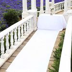 WOROLY White Aisle Runner for Weddings Ceremony, Birthday Party Decorations Carpet Runner Non-slip Runway Carpet 140GSM