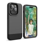 elago Glide Armor Case Designed for iPhone 14 Pro Case, Drop Protection, Shockproof Protective TPU Cover, Upgraded Shockproof, Mix and Match Parts, Enhanced Camera Guard (Dark Grey - Black)