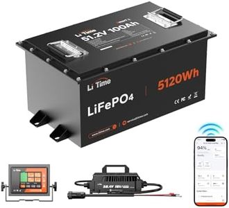 Litime 48V Lithium Golf Cart Battery Kit, Up to 5.12KW Output, CAN&RS485 Communication, Bluetooth 5.0, 4000+ Cycles, IP65 Waterproof, Perfect for Golf Carts,Home
