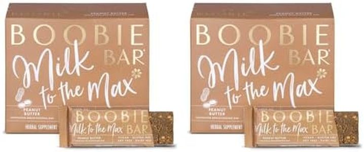 Boobie Bar Superfood for Lactation and Breastfeeding 1.7 Ounce Bars, Peanut Butter, 6 Count (Pack of 2)