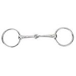 Stainless Steel Snaffle Bit Horse Ring Hollow Jointed Mouth Loose O Ring Horse Bit for Equestrian Supplies