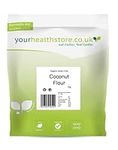 yourhealthstore Gluten Free Coconut Flour 1kg, Keto, Vegan, Resealable and recyclable packaging.