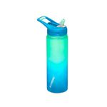 EcoVessel WAVE Tritan Plastic Sports Water Bottle with Flip Top Straw, Leak Proof Lid, and Carry Handle Reusable Water Bottle Gym Water Bottle 24 oz (Galactic Ocean)