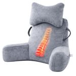Reading Pillow, Cuddle Cushion with Detachable Neck Roll & Higher Support Arm, Backrest Support Pillow Lumbar Cushion Sofa Back Chair Bed Rest for Reading Relaxing Watching TV ((60-90) x77x40cm)