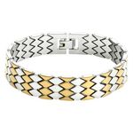 Fas+ IB05 Rhombus Pricious High Durable Silver and Gold Plated Wrist Hand Bracelets for Men and Boys