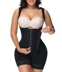 M MYODRESS Fajas Colombianas Moldeadoras Shapewear Tummy Control Body Shaper Girdles Post Surgery Compression Garment, Black, Medium