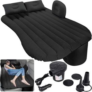 LivTee Premium Car Inflatable Bed with Pump & 2 Air Pillow|Quick Inflatable Back Seat Bed|Car Inflatable Mattress|Car Bed Mattress|Car Bed for Kids (A-Black)