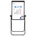 Stand White Board - 36x24 Magnetic Dry Erase Board Flipchart Easel Whiteboard Double Sided Easel Board Portable Whiteboard