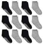 Tphon Kids Non Slip Toddler Boy Grip Socks 12 Pairs Anti Skid Sticky Socks for 7-10 Years Baby Children Girls