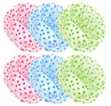 VTECHOLOGY Bath Cap, Waterproof Shower Hats, Reusable Plastic Bath Caps, Elastic Bath Cap for Women Spa Salon Home Use and Hotel(6Pcs)