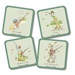 Farm Cottage Brands Set of 4 clay pigeon target shooting coasters each with a different picture - great shooting present (AC46)