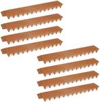 Worth Garden 8-Pack Straight Corten Steel Landscape Edging - Pre-Rust Finish Lawn Edge - Hammer-in 16-Gauge Metal Yard Edging Border - Easy Connection - 5" W. x 28" L. (18.7ft Total Length)