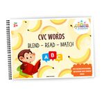 CVC WORDS |BLEND-READ-MATCH|- 22 Word families - Phonics binder | Early reader | 3 letter word book | [Spiral-bound] The Toddler house