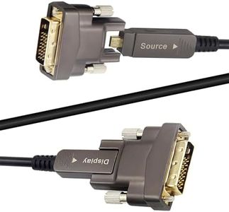 HDMI D + DVI D 39ft 4K Adapters Cable, Fiber Optic, Detachable, HDMI Type D to DVI 18Gbps Ultra Speed, Slim Flexible, Long Extended, for Projector TV Xbox PS Camera