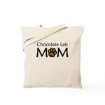 CafePress Chocolate Lab Mom Tote Bag Natural Canvas Tote Bag, Reusable Shopping Bag