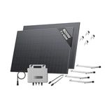 ECOFLOW STREAM Balcony Solar System, 800W Micro Inverter, 2 × 400W PV Solar Panels with 2*Bracket-Lattice Balcony, Smart Grid-Feed Inverter with Wi-Fi & App Control for any Balcony