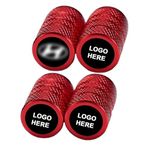 Greenworld Premium Red Metal Car Tyre Valve Cap Air Cap Car Tyre Valve Stem Cap Air Covers with Logo (HYUAND-AI)