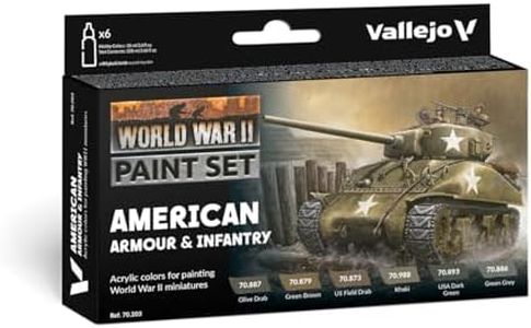 70203 Model Colour WWII American Armour & Infantry Acrylic 6 Colour Paint Set