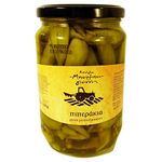 Greek Green Pickled Peppers Traditional Pepperoncini Variety Net Weight 650gr