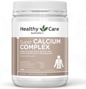 Healthy Care Super Calcium & Vitamin D Chewables - Premium Dietary Supplement for Bone Health & Immune Support - Sugar-Free - 400 Tablets