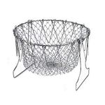 Chef Basket, Yummy Sam Stainless Steel Foldable Steam Rinse Strain Fry Basket Strainer Net Kitchen Cooking Tool for Fried Food or Fruits