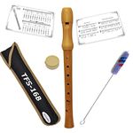 Tuyama® TFS-16B Wood Recorder - Baroque fingering + fingering chart and sheet music samples included - Soprano Recorder Flute