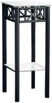 Monarch Specialties I 3078 Accent Table, Side, End, Plant Stand, Square, Living Room, Bedroom, Metal, Tempered Glass, Black, Transitional
