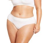 Boody Body EcoWear Women's Midi Brief - Seamless Underwear Made from Natural Organic Bamboo Viscose - Soft Breathable Eco Fashion for Sensitive Skin - White, X-Large, Two Pack