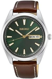 Seiko Homme Analogue Quartz Montre avec Bracelet en Cuir SUR449P1