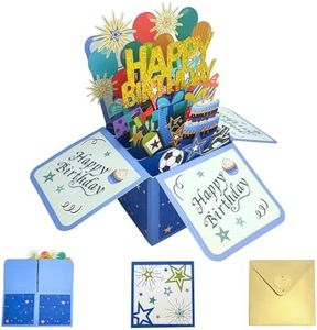 Yharnamite Pop Up Happy Birthday Card, 3D Happy Birthday Card, Paper Pop Up Birthday Cards with Blank Card and Envelope, Adults and Kids Funny Happy Birthday Pop Up Card for Men and Women All Ages (C)