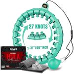 Smart Weighted Hula Hoop, Adjustable Fitness Exercise Weighted Hula Hoop - 27 Detachable Knots/Link