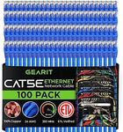 GearIT 100-Pack, Cat5e Ethernet Patch Cable 3 Feet - Snagless RJ45 Computer LAN Network Cord, Blue - Compatible with 48 Port Switch POE Rackmount 48port Gigabit